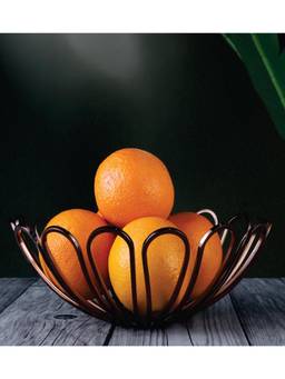 SAGE KONCPT - Stainless Steel Umbrella Fruit Basket Rose Gold Finish