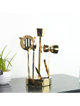 SAGE KONCPT - Aura Stainless Steel Bar Set Gold PVD Finish
