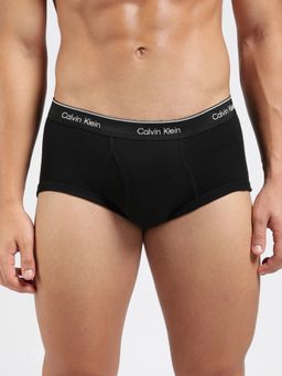 Calvin Klein - Men Black Cotton Solid Briefs (Pack of 3)