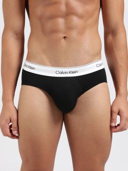 Calvin Klein - Men Black Cotton Solid Briefs (Pack of 3)