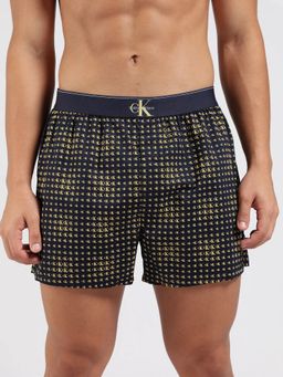 Calvin Klein - Men Blue Cotton Typography Boxer
