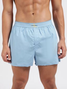 Calvin Klein - Men Blue Cotton Solid Boxer