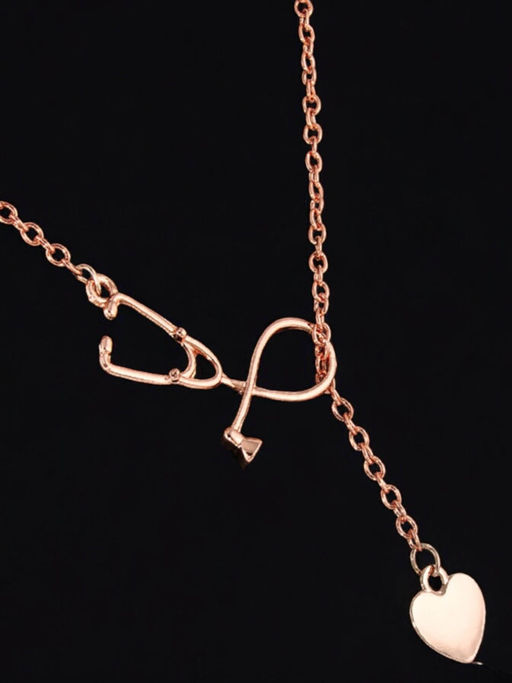 Fabula Gold Tone Love Doctor Lariat Fashion Necklace