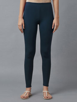 Elleven - Eleven Blue Cotton Lycra Leggings