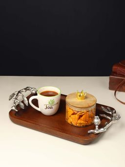 De Maison Decor - Silver Solid Wood Tray