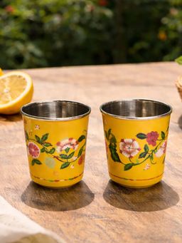 Chumbak - Silver Graphic Glass (Pack of 2)