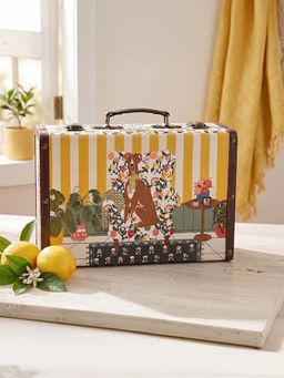 Chumbak - Yellow Quirky Wood Hound Trunk