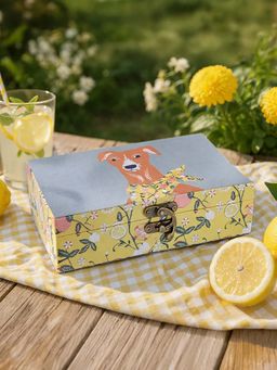 Chumbak - Yellow Quirky Ceramic Trinket Box