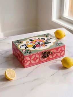 Chumbak - Pink Floral Ceramic Trinket Box