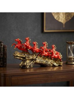 eCraftIndia - Multi-Color Solid Resin Running Horses Showpiece