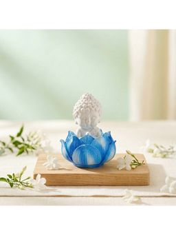 eCraftIndia - Blue Solid Resin Baby Buddha Statue