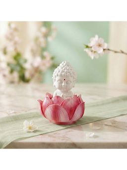 eCraftIndia - Pink Solid Resin Baby Buddha Statue