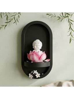 eCraftIndia - Pink Solid Metal Lord Buddha Idol
