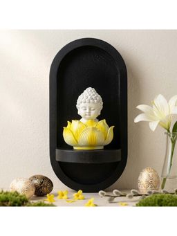 eCraftIndia - Yellow Solid Metal Lord Buddha Idol