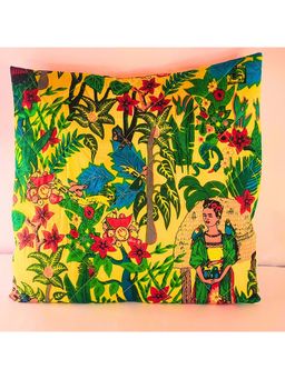 TheYUGO - Yellow Quirky Cotton Cushion Cover