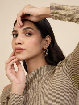 Isharya - Disco-Zing-Earrings In 18Kt Gold Plated