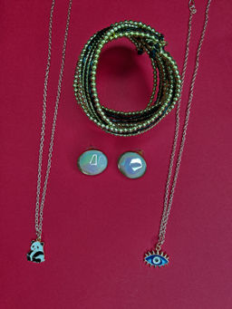 NVR - Handcrafted Contemporary Valentine Special Combo Jewellery Set for Women's