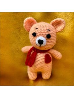 LoopHoop - Crochet Handmade Peach Love Teddy Toy