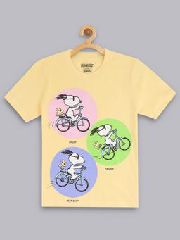 Kidsville - Peanuts Printed Yellow Tshirt For Boys