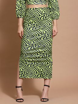 KASSUALLY - Abstract Printed Midi Pencil Skirt (26)