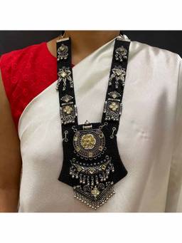 Digital Dress Room - Multi-Color Peacock Kundan Design Necklace
