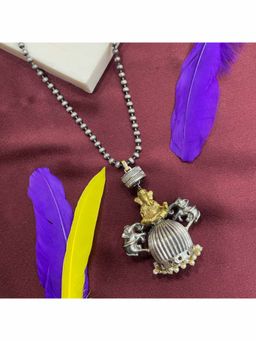 Digital Dress Room - Silver & Gold Ganesha Pearl Design Necklace