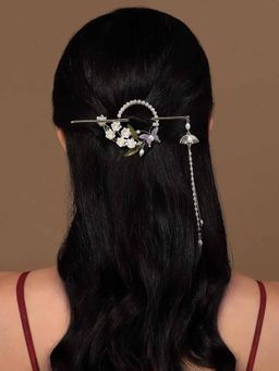 Vogue Panash - Multi-Color Gold-Plated Embellished Hairstick