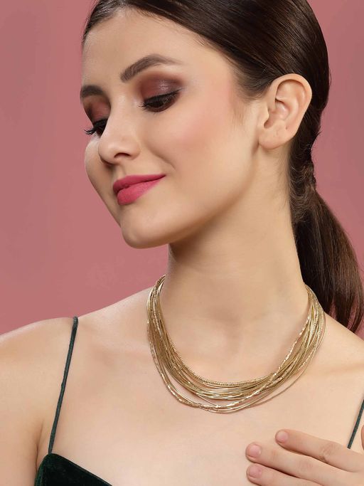 Vogue Panash Women Gold-Plated Layered Necklace