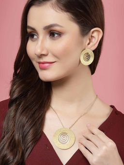 Vogue Panash - Gold-Plated Circular Shaped Jewellery Set