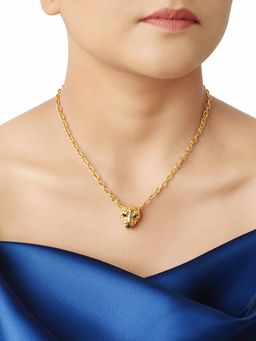 Roberto Cavalli - Women Green Gold Necklace