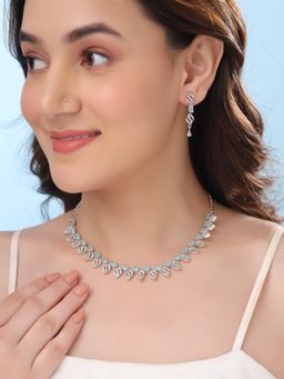 Yellow Chimes - Traditional American Diamond Jewellery Set