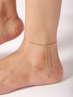Yellow Chimes - Gold Adjustable Anklets for Women