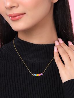 Yellow Chimes - Stainless Steel Gold Plated Smiley Face Pendant