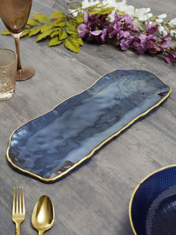 Pure Home + Living - Sapphire Blue Fizz Rectangle Platter