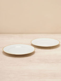 Pure Home + Living - Set of 2Classic Gold Line Dinner Plate