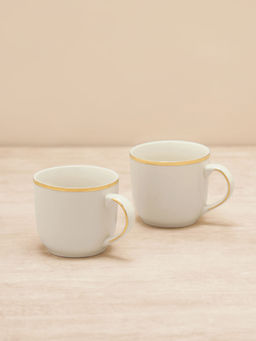 Pure Home + Living - Set of 2 Classic Gold Line Coffee Mug