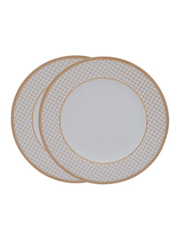Pure Home + Living - Set of 2 Classic Gold Interlaced Design Dessert Plate