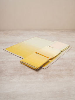 Pure Home + Living - Set of 4 Yellow Ombre Cotton Napkins
