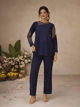 Autumnlane - Blue Avira indi party co-ord set