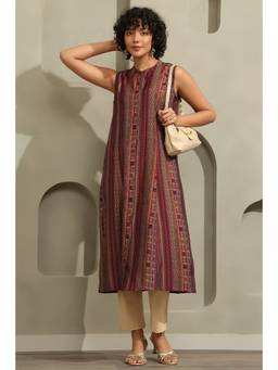 Soch - Multicolour Muslin Ethnic Motifs Printed Kurta