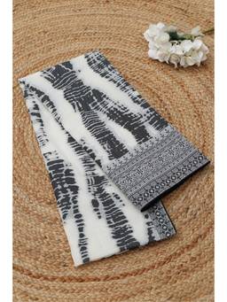 Soch - White Chanderi Tie Dye Dupatta