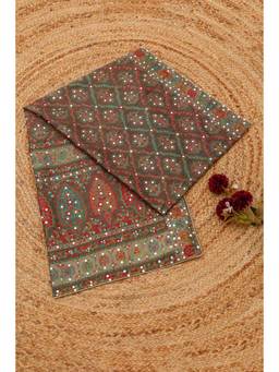 Soch - Olive Pashmina Ethnic Motifs Woven Design Dupatta