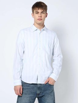 GAP - Men's Vertical-Stripes Slim Fit Shirt