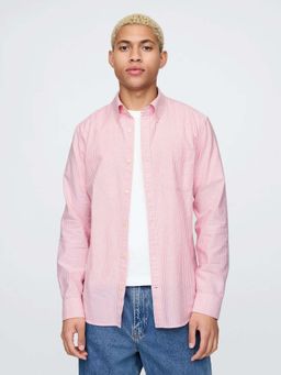 GAP - Men's Vertical-Stripes Regular Fit Shirt