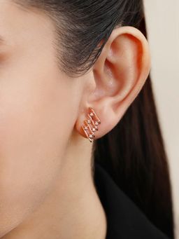 Zavya - Lavish Rose Gold Plated 925 Sterling Silver Earrings