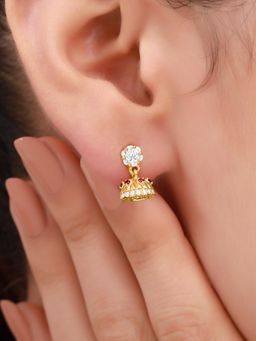 Zavya - Classing Gold Plated 925 Sterling Silver Jhumki
