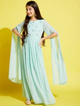 Cherry & Jerry - Girls Blue Maxi Dress