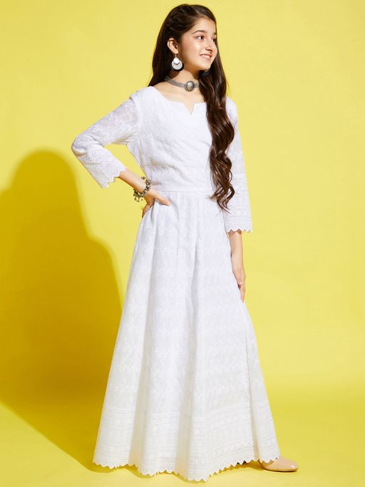 Buy Cherry Jerry Girls White Maxi Dress Online