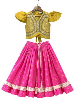 TWISHA - Yellow Embellished/Sequined Top and Lehenga