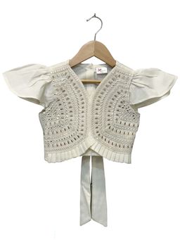 TWISHA - White Embellished/Sequined Top and Palazzo